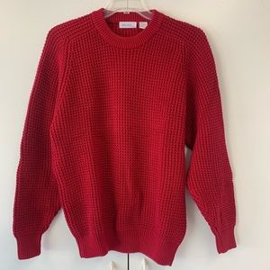 Vintage Brian MacNeil Knitwear Red Cotton Sweater - sz L